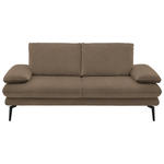 2,5-SITZER Dieter Knoll in Velours Hellbraun  - Hellbraun/Beige, Design, Textil/Metall (196/89/104cm) - Dieter Knoll