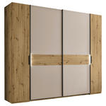 KOMBISCHRANK 267/225/62 cm 4-türig  - Kaschmir/Schwarz, Design, Holzwerkstoff/Metall (267/225/62cm) - Xora