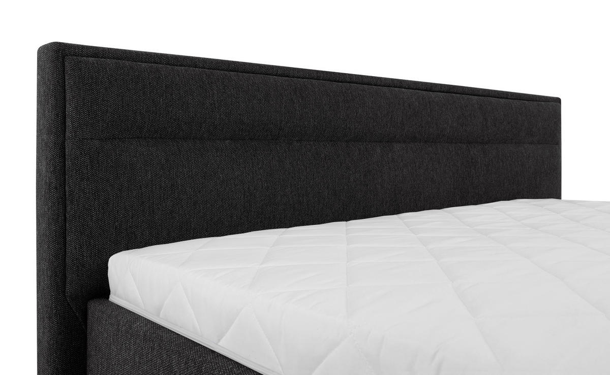 POLSTERBETT Matratze, Lattenrost, Bettkasten Anthrazit 140/200 cm  - Anthrazit, MODERN, Holz/Kunststoff (140/200cm) - MID.YOU