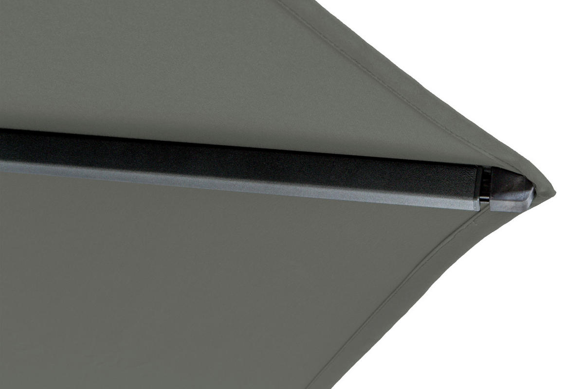 SONNENSCHIRM 350 cm  - Anthrazit/Olivgrün, KONVENTIONELL, Textil/Metall (350/350cm) - Siena Garden