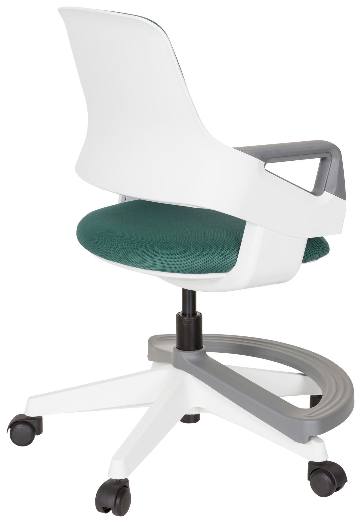 OTOČNÁ ŽIDLE PRO MLÁDEŽ, struktura, petrolej - šedá/bílá, Moderní, textil/plast (53/80 - 93/60cm) - MID.YOU