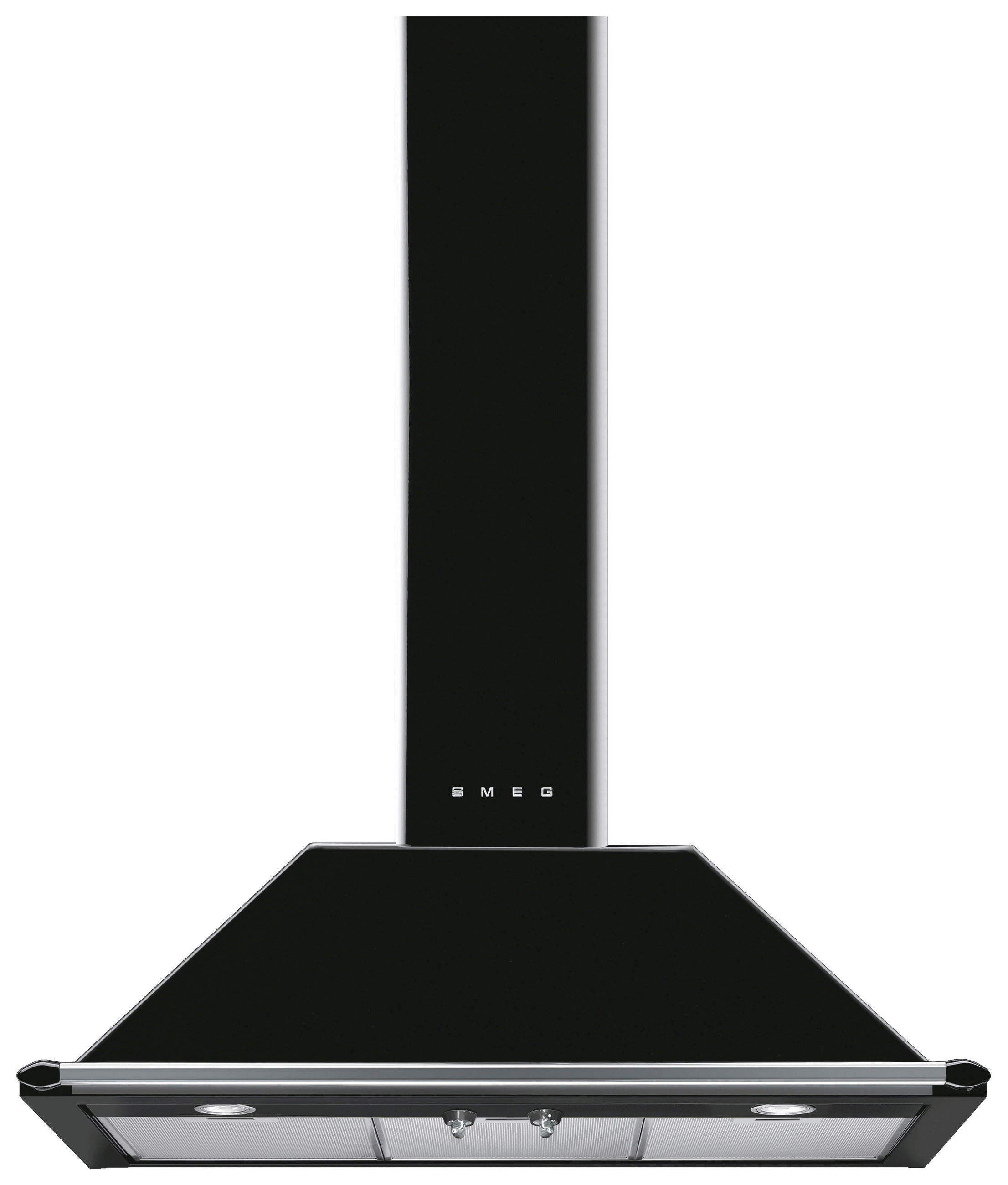 Smeg Dunstabzugshaube Victoria Schwarz 90x74x53 cm