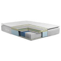 TASCHENFEDERKERNMATRATZE SILVER-UP PILLOW TOP 180/200 cm Höhe ca. 33 cm  - Weiß, Basics, Textil (180/200cm) - Livetastic