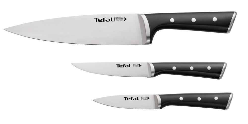 KNIVSET  - silver/svart, Design, metall/plast (15,8/39,5/3cm) - Tefal