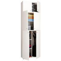 MEHRZWECKSCHRANK 70/223/39 cm  in Weiß  - Schwarz/Weiß, MODERN, Holzwerkstoff/Kunststoff (70/223/39cm) - MID.YOU