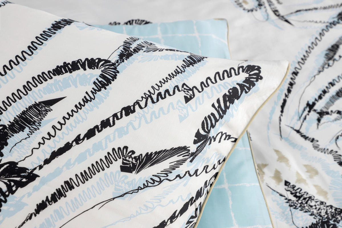 WENDEBETTWÄSCHE E-Grace lightblue Satin 135/200 cm  - Blau/Weiß, Design, Textil (135/200cm) - Esprit