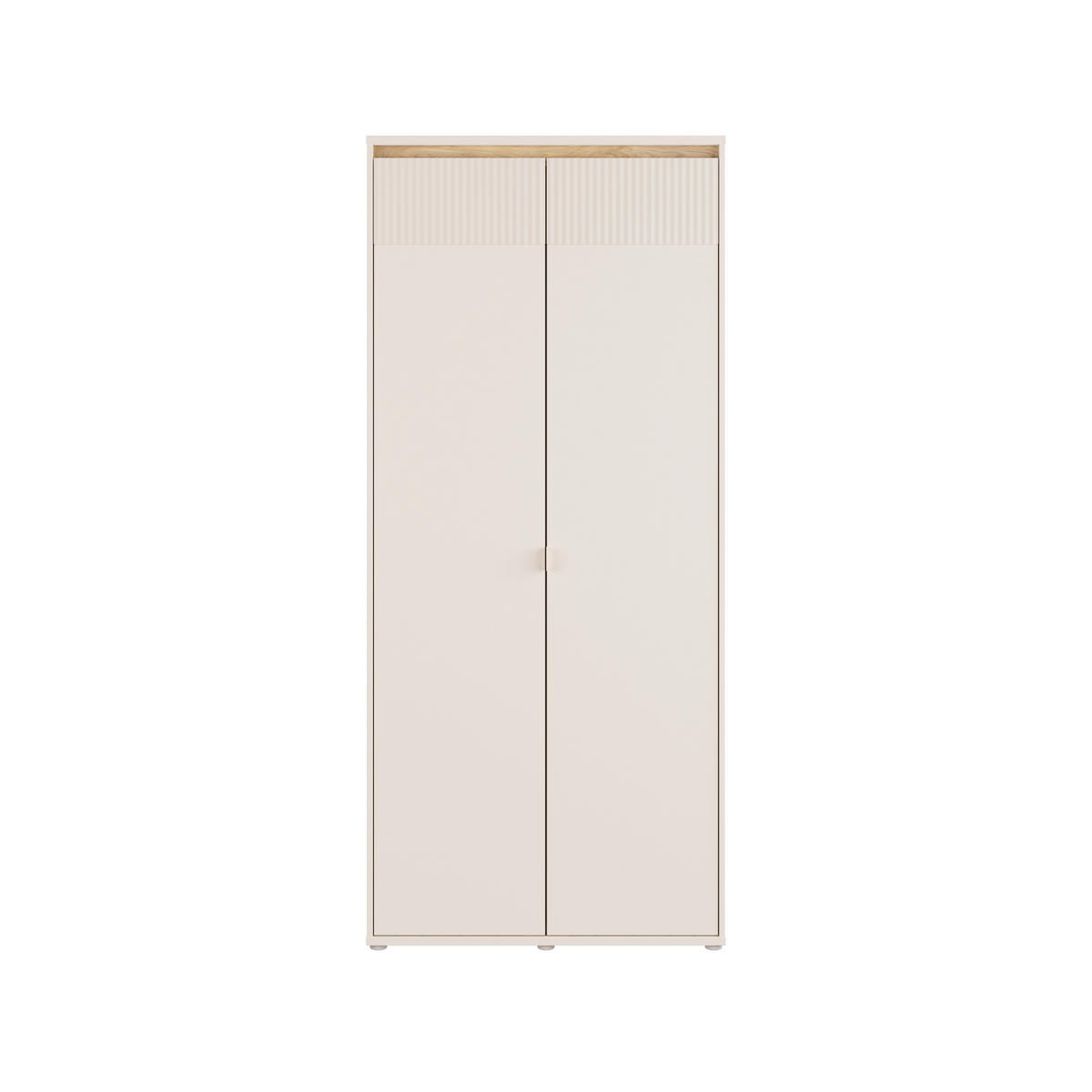 Dulap Cu Uși Rotative, 93,1/211,1/52,9 cm, culoare lemn stejar, nisipiu - culoare lemn stejar/nisipiu, Basics, metal/material pe bază de lemn (93,1/211,1/52,9cm) - Xora