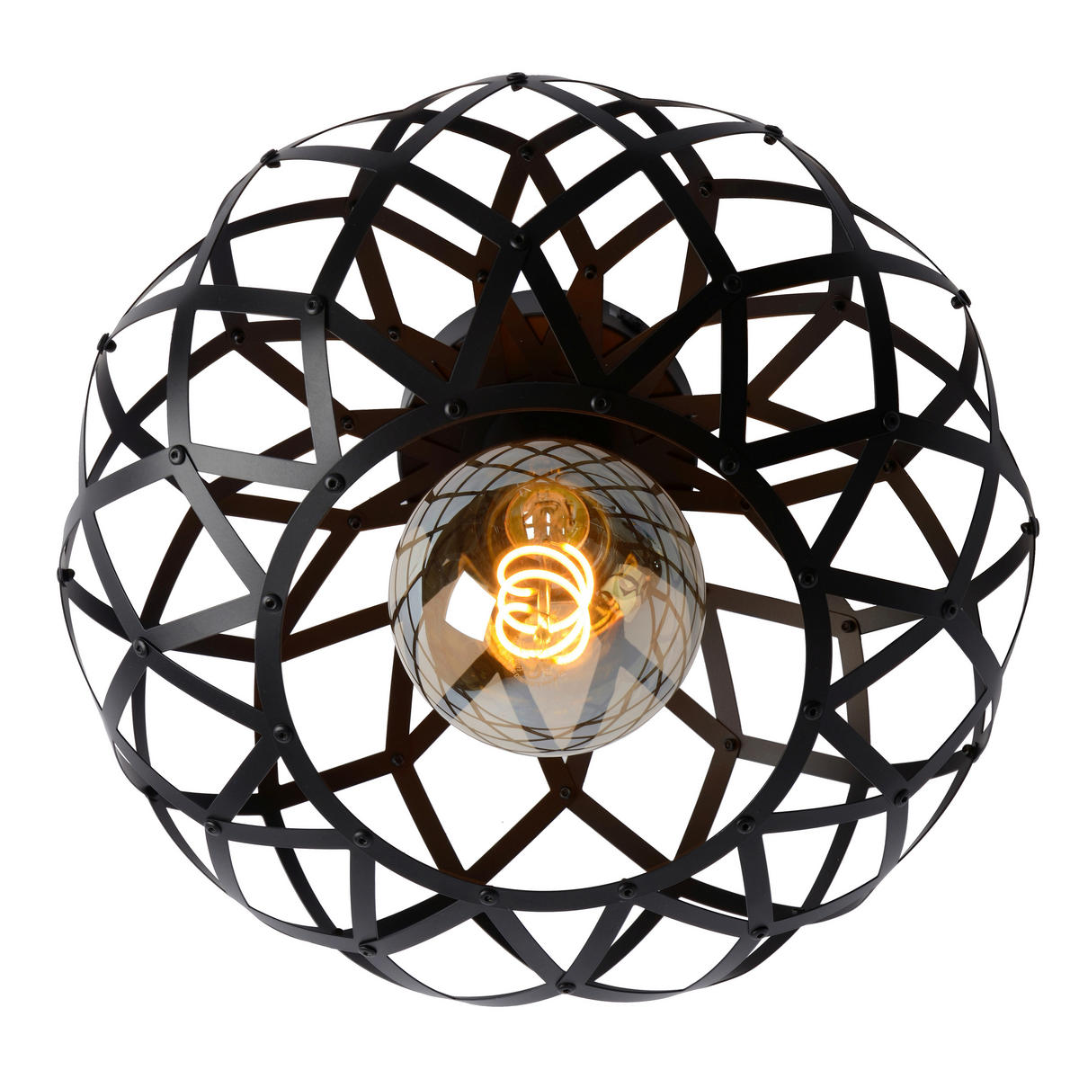 DECKENLEUCHTE  30/20 cm    - Schwarz, Design, Metall (30/20cm) - Lucide