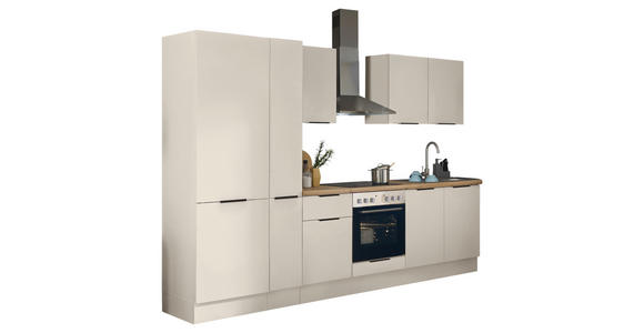 KÜCHENBLOCK in Kaschmir - Kaschmir/Schwarz, Basics, Holzwerkstoff/Metall (300/211/60cm) - Xora