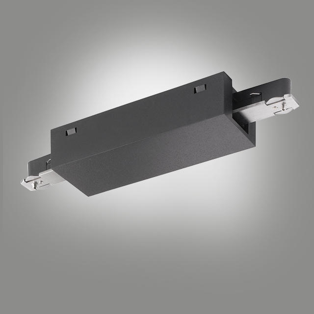 SCHIENENSYSTEM-EINSPEISER   - Schwarz, Basics, Metall (4,5/12cm) - Fischer & Honsel
