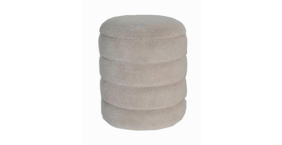 HOCKER in Kunststoff, Textil, Holzwerkstoff Khaki  - Khaki, Trend, Holzwerkstoff/Kunststoff (43/52cm) - Ambia Home