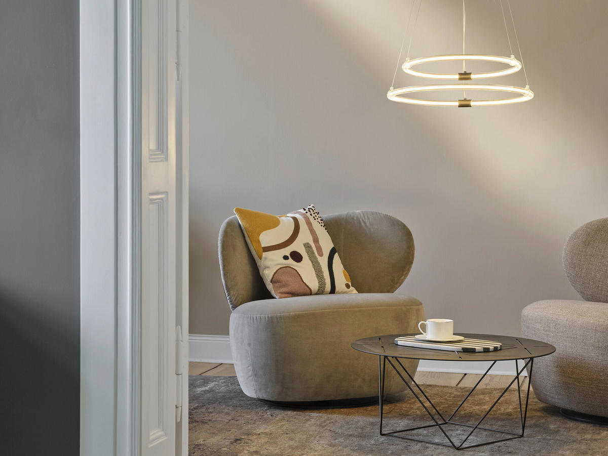 LED-HÄNGELEUCHTE 49.8/80 cm  - Dunkelgrau, Basics, Kunststoff (49.8/80cm) - Osram