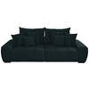 BIGSOFA Samt Anthrazit  - Anthrazit/Schwarz, KONVENTIONELL, Holz/Textil (280/67/120cm) - Carryhome