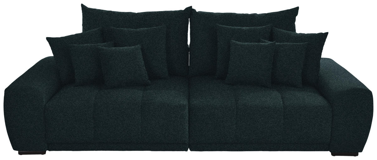 BIGSOFA in Samt Anthrazit  - Anthrazit/Schwarz, Konventionell, Holz/Textil (280/67/120cm) - Carryhome