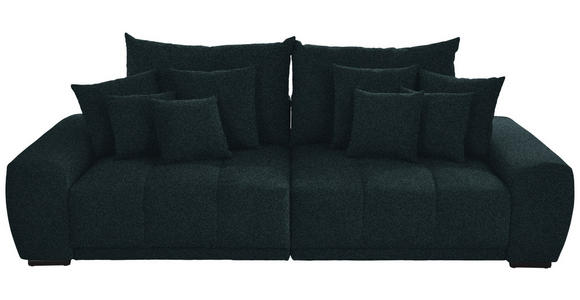 BIGSOFA Samt Anthrazit  - Anthrazit/Schwarz, KONVENTIONELL, Holz/Textil (280/67/120cm) - Carryhome