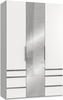 DREHTÜRENSCHRANK 150/236/58 cm 3-türig  - Chromfarben/Weiß, MODERN, Holzwerkstoff (150/236/58cm) - MID.YOU