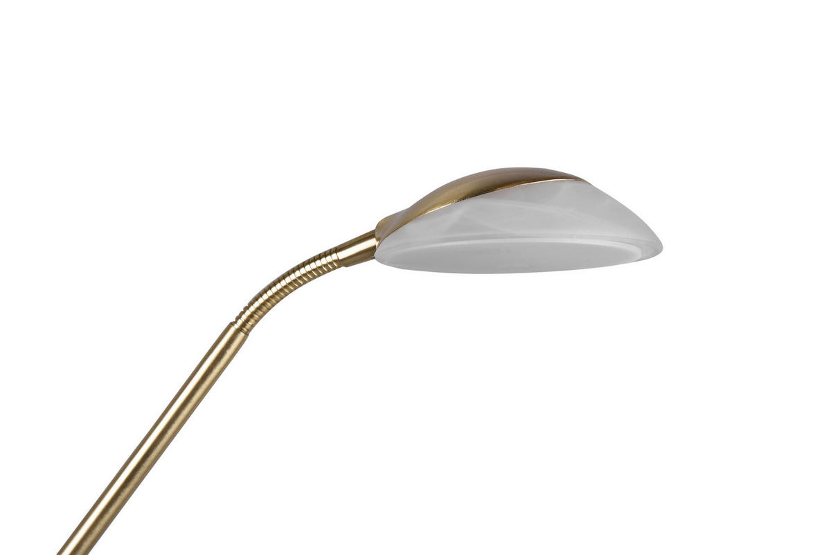 LED LAMPA OSVĚTLUJÍCÍ STROP - alabastrová/barvy mosazi, Basics, kov/sklo (32,5/180cm) - Novel