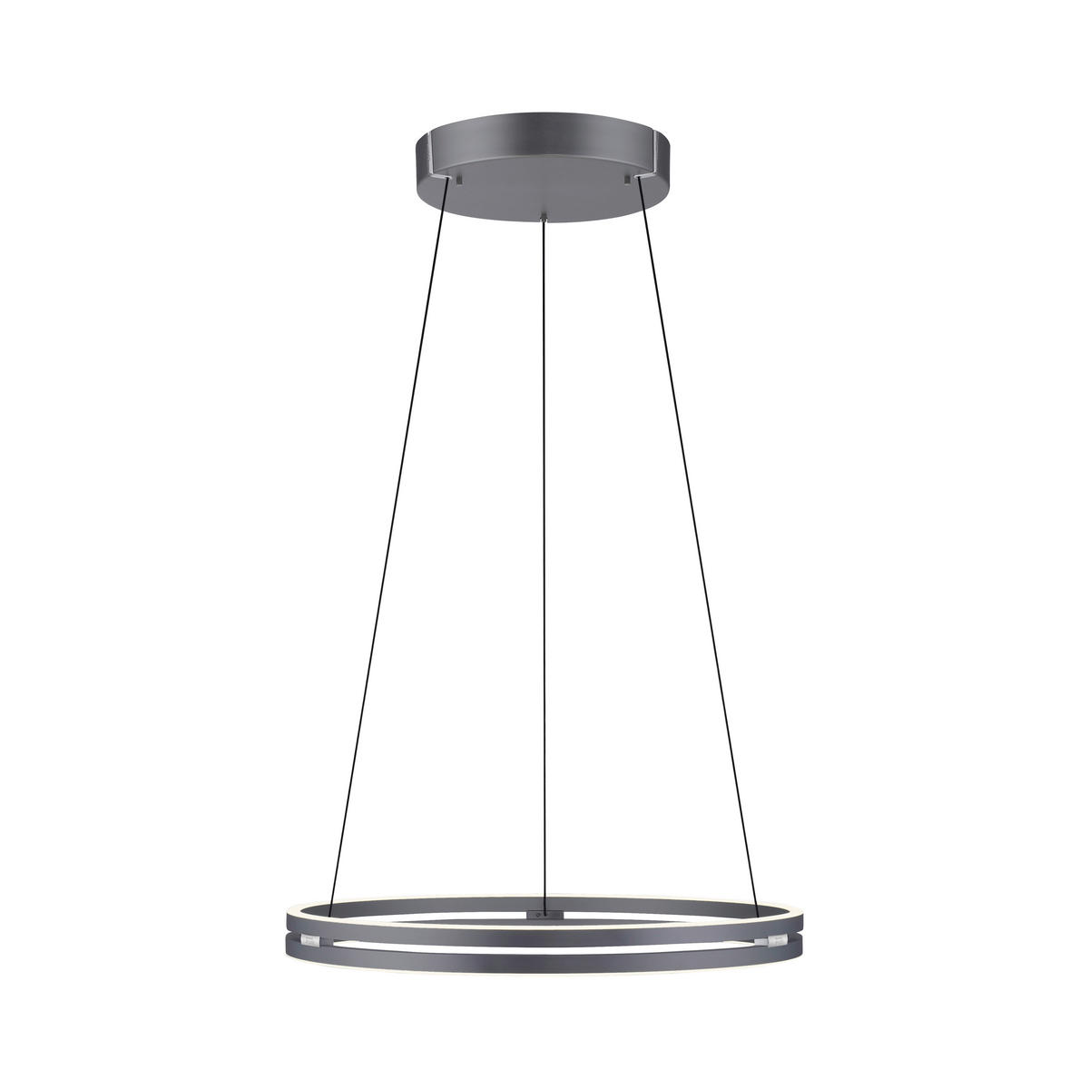 LED-HÄNGELEUCHTE Pure-Loop 70.1/70.1/40-350 cm  - Grau, Design, Kunststoff/Metall (70.1/70.1/40-350cm) - Neuhaus PURE