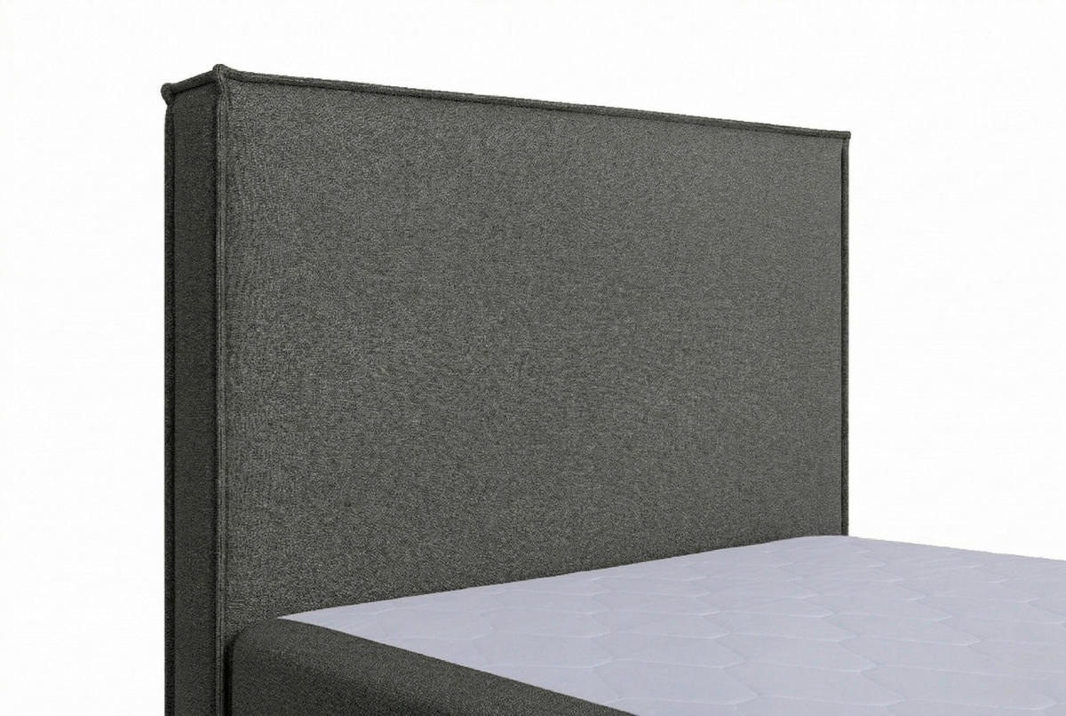 BOXBETT 100/200 cm,  in Anthrazit, H3 = fest  - Anthrazit/Schwarz, MODERN, Kunststoff/Textil (100/200cm) - MID.YOU