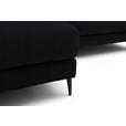 ECKSOFA  in Flachgewebe Schwarz  177/253 cm  - Schwarz, Design, Textil/Metall (177/253cm) - Dieter Knoll