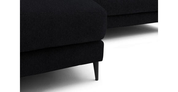 ECKSOFA  in Flachgewebe Schwarz  177/253 cm  - Schwarz, Design, Textil/Metall (177/253cm) - Dieter Knoll