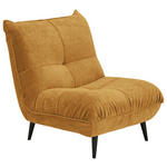 SESSEL in Mikrofaser Goldfarben  - Goldfarben/Schwarz, KONVENTIONELL, Textil/Metall (89/100/101cm) - Hom`in