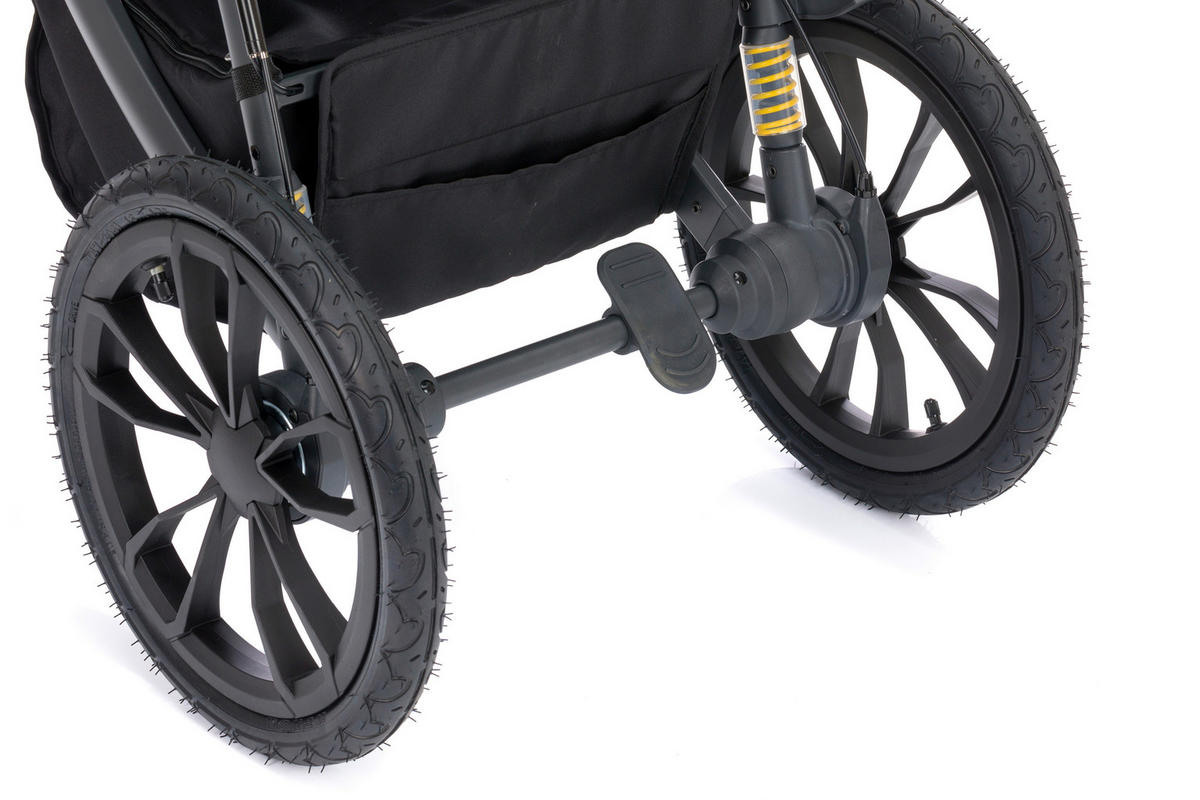 JOGGER Set Jogger Run  - Schwarz/Olivgrün, Basics, Textil/Metall (125/57/107cm) - Fillikid
