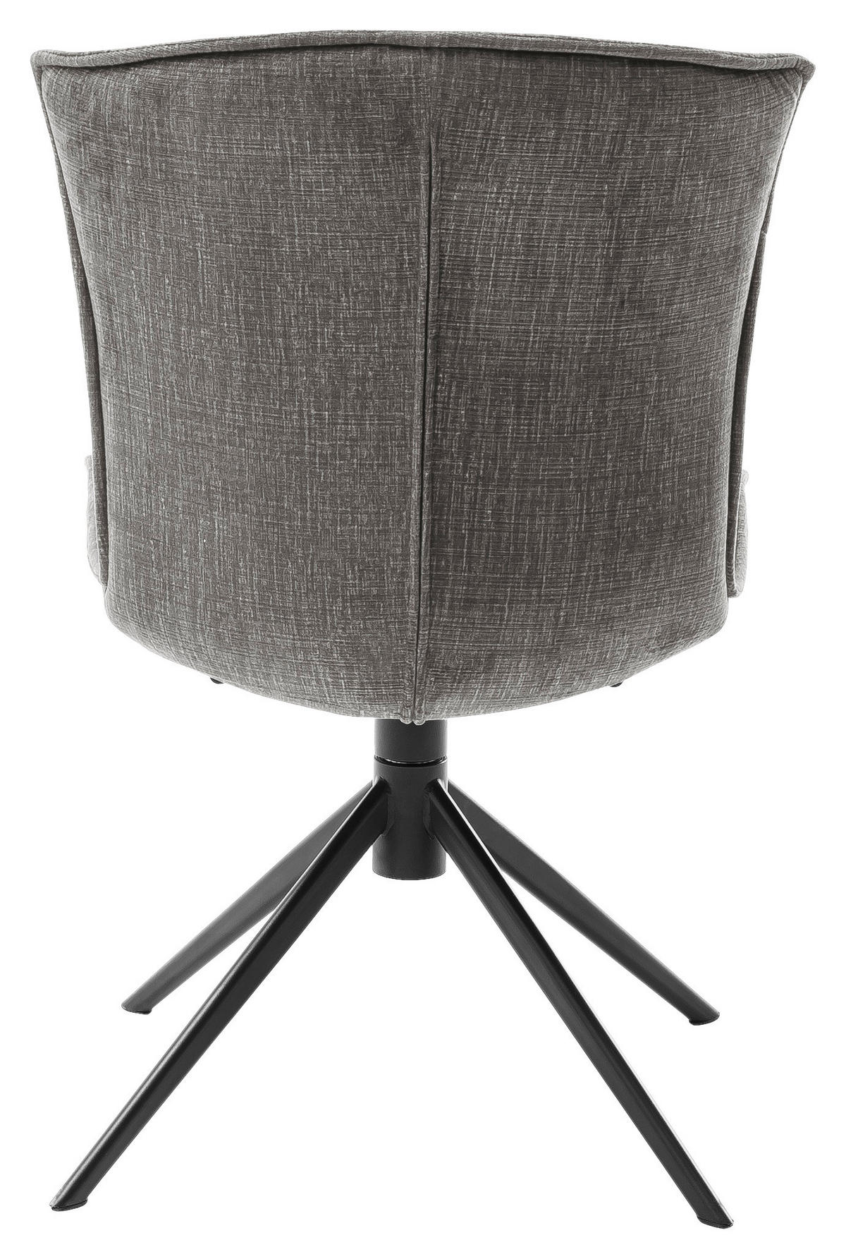 STUHL  in Stahl Velours Metall, Textil  - Anthrazit/Schwarz, Design, Textil/Metall (53/88/62cm) - Novel