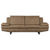 3-SITZER-SOFA in Mikrofaser Schlammfarben  - Schlammfarben/Schwarz, Design, Textil/Metall (218/78/88cm) - MID.YOU