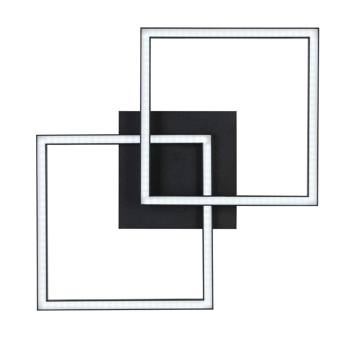 LED PLAFONJERA - bela/crna, Trendi, metal/plastika (53,2/33,4/7,5cm) - Boxxx