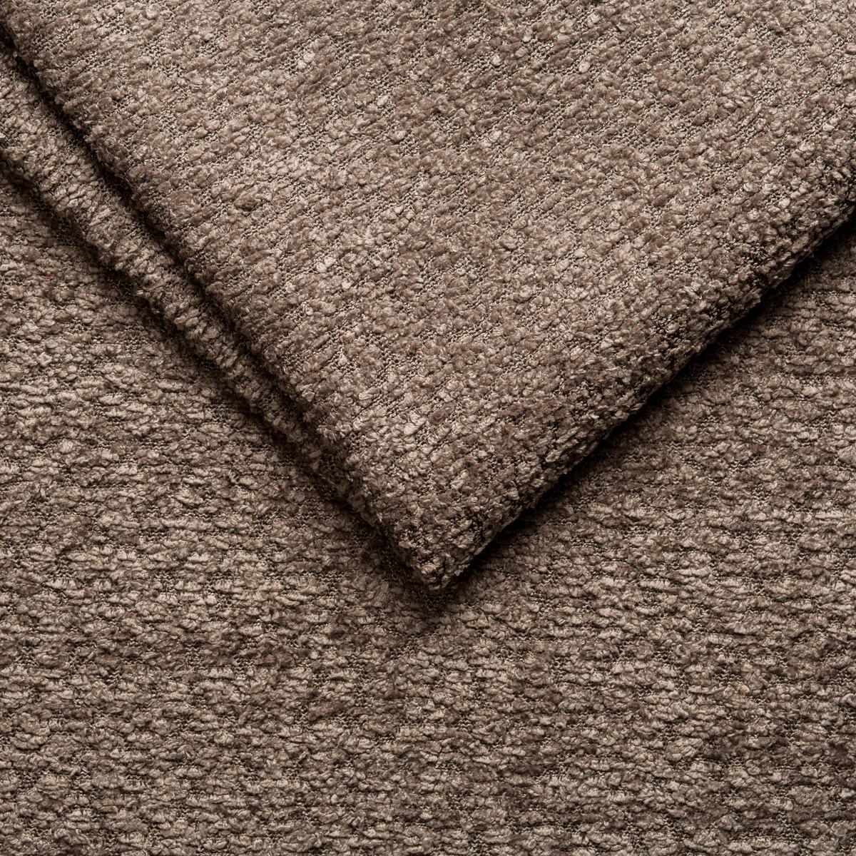 ECKSOFA 318/217 cm  in Bouclé Graubraun Zierkissen, Rückenkissen, Rücken echt  318/217 cm  - Graubraun/Schwarz, MODERN, Textil/Metall (318/217cm) - Carryhome