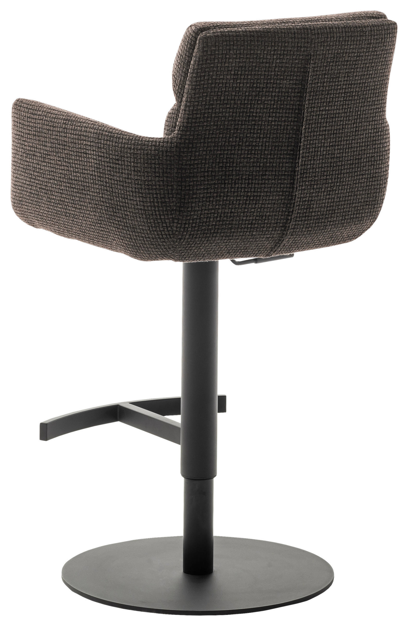 BARHOCKER in Metall, Textil Cappuccino  - Schwarz/Cappuccino, Design, Textil/Metall (54/84/52cm) - Dieter Knoll