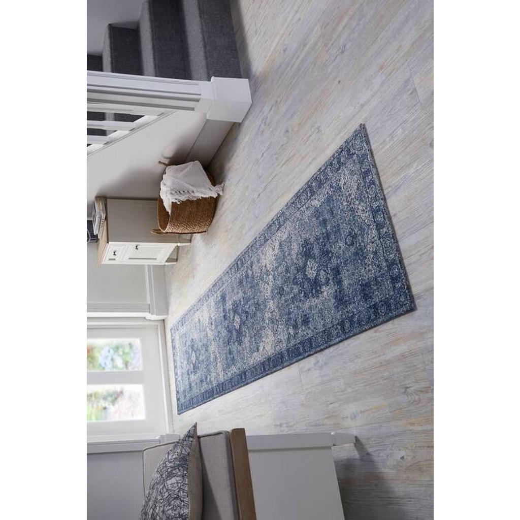Thumbnail - Xora Läufer Manhattan, Blau, Textil, Vintage, rechteckig, 60x230 cm, Reach, AZO-frei, für Fußbodenheizung geeignet, pfle...