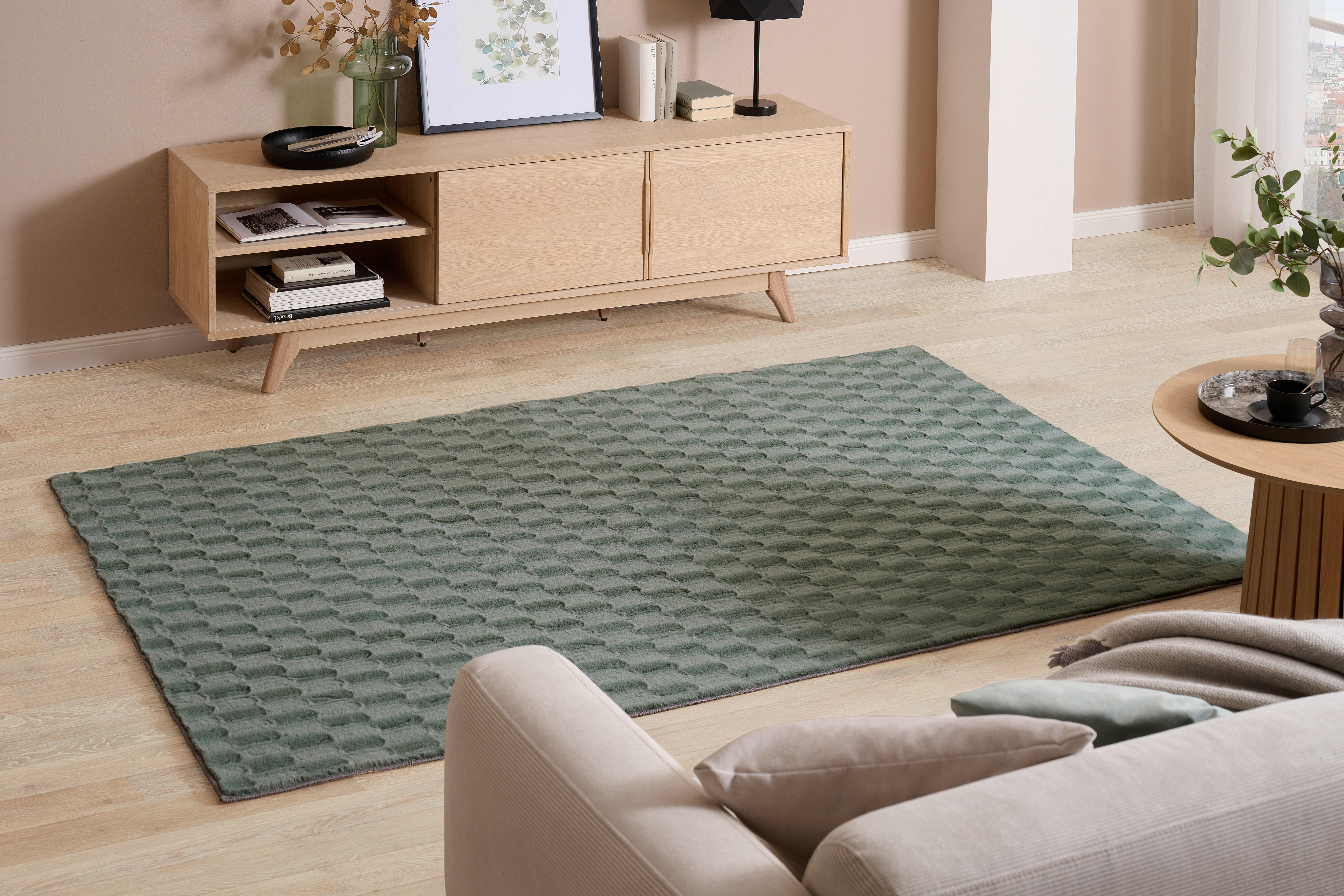 RYAMATTA 80/150 cm Luna Design  - grön, Design, textil (80/150cm) - Novel