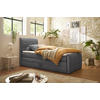 BOXSPRINGBETT 100/200 cm  in Dunkelgrau  - Dunkelgrau/Schwarz, Modern, Holzwerkstoff/Kunststoff (100/200cm) - MID.YOU