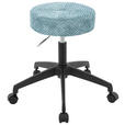 BÜROHOCKER 35/49-61/35 cm  - Blau/Schwarz, KONVENTIONELL, Kunststoff/Textil (35/49-61/35cm) - Carryhome