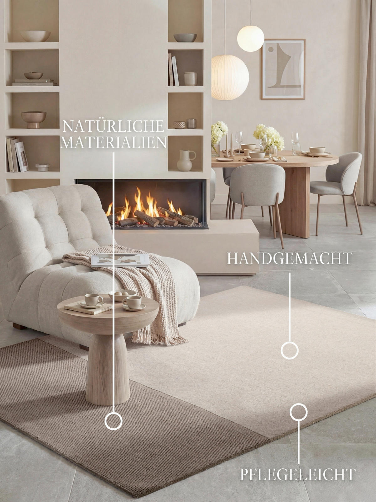 WOLLTEPPICH Wohnzimmer 200/290 cm Kollektion 1888 Hugo Creme, Beige rechteckig  - Beige/Creme, Basics, Textil (200/290cm) - Villeroy & Boch