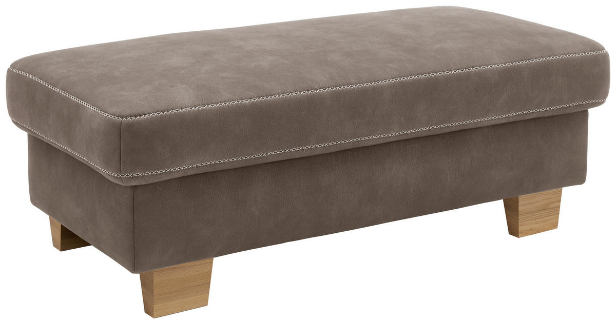 ECKSOFA Mikrofaser Braun  - Eichefarben/Beige, Natur, Holz/Textil (226/273cm) - Beldomo System