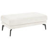 HOCKER Chenille Weiß  - Schwarz/Weiß, KONVENTIONELL, Textil/Metall (130/44/68cm) - SetOne by Musterring