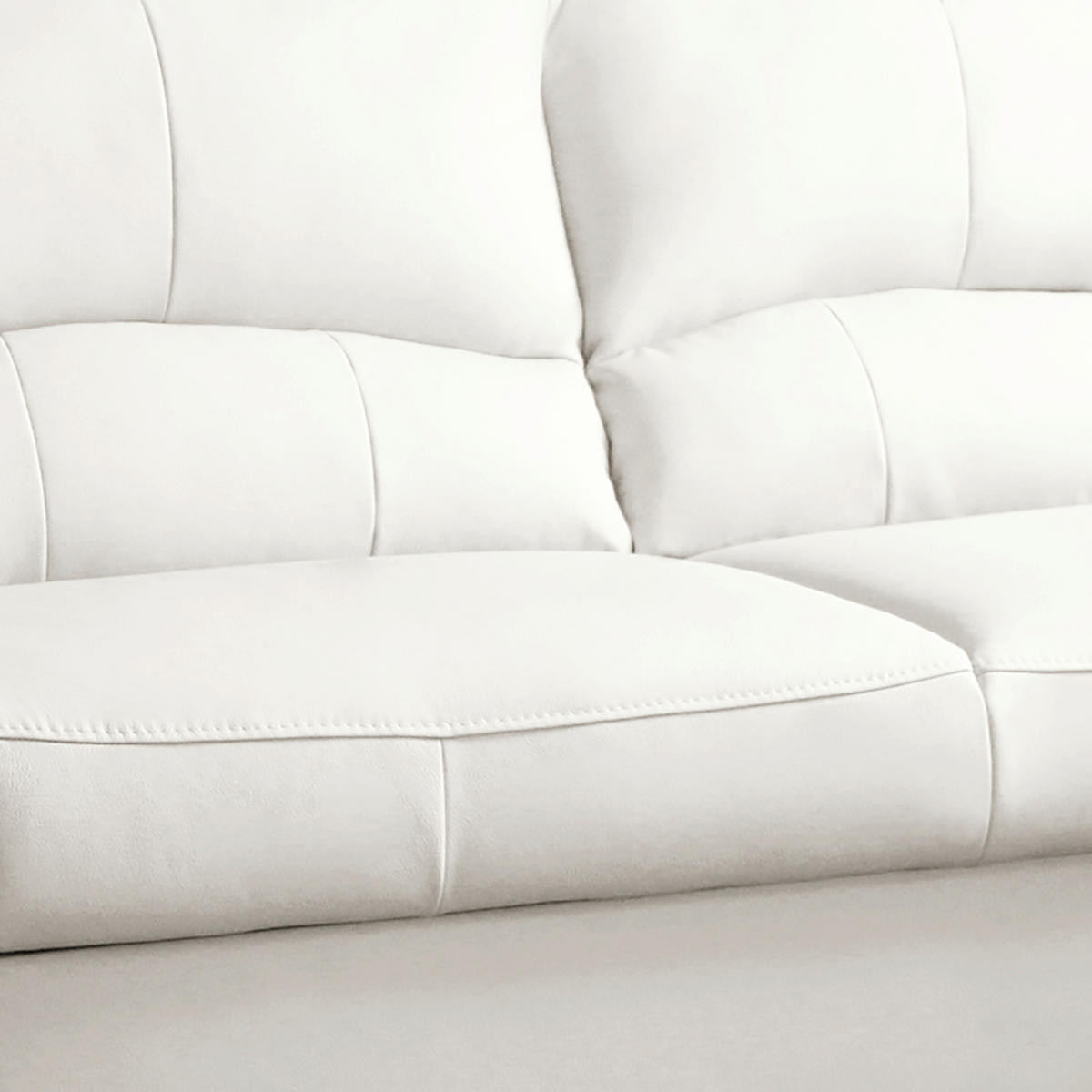 ECKSOFA 227/168 cm TILO in Lederlook Weiß Bettkasten  227/168 cm  - Schwarz/Weiß, Design, Kunststoff/Textil (227/168cm) - Livetastic