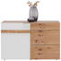 KOMMODE 128/82/51,7 cm - Eichefarben/Weiß, Natur, Glas/Holz (128/82/51,7cm) - Voglauer KOMMODE 128/82/51,7 cm - Eichefarben/Weiß, Natur, Glas/Holz (128/82/51,7cm) - Voglauer