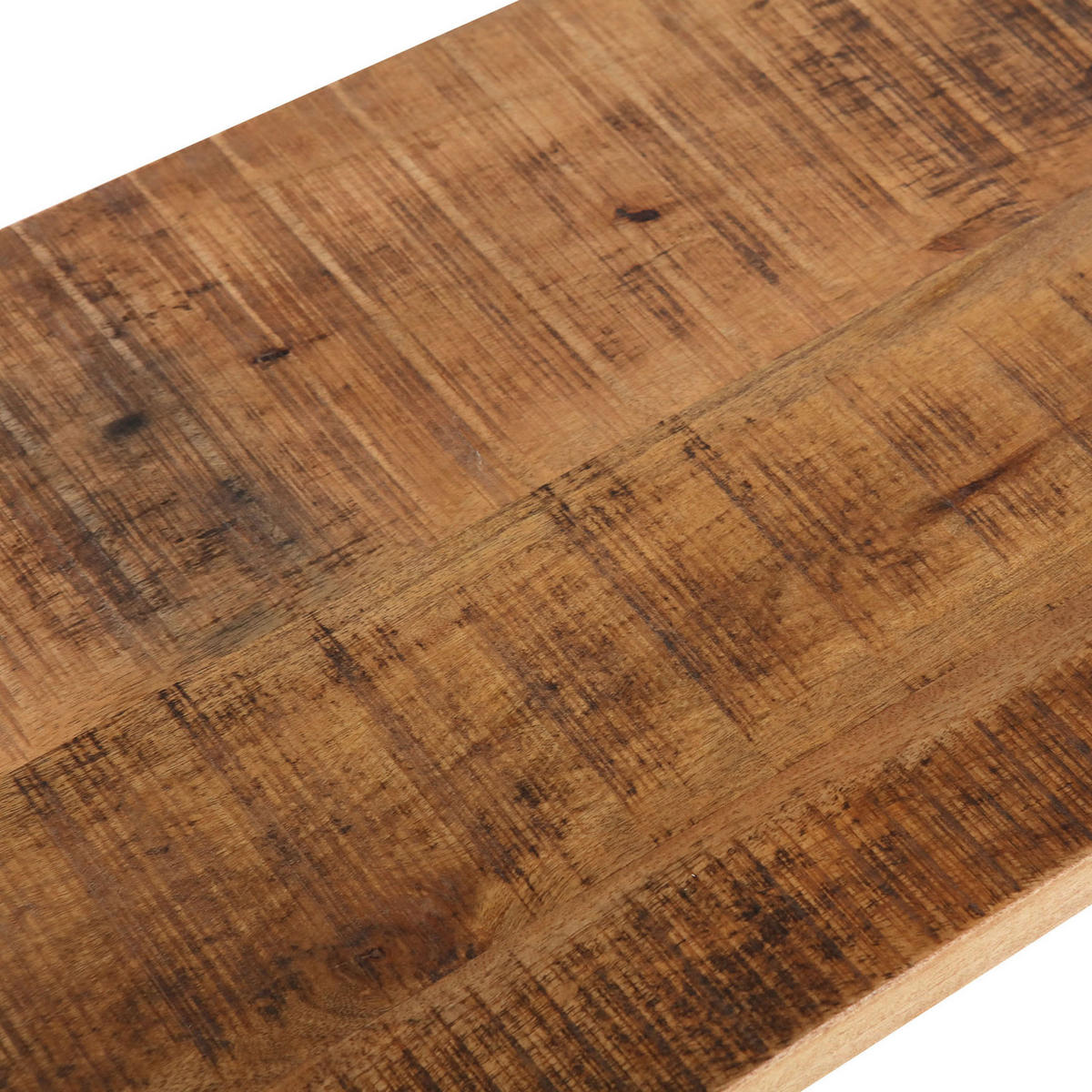 SITZBANK 160/45/40 cm Naturfarben Mangoholz massiv Metall  - Schwarz/Naturfarben, LIFESTYLE, Holz/Metall (160/45/40cm) - Landscape
