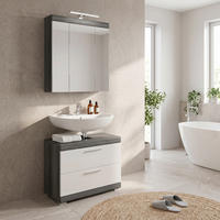 BADEZIMMER 2-teilig  in  - Weiß Hochglanz, MODERN, Holzwerkstoff/Kunststoff (60cm) - MID.YOU
