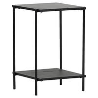 BEISTELLTISCH 40/40/60 cm Eiche furniert Schwarz quadratisch  - Schwarz, Design, Holz/Holzwerkstoff (40/40/60cm) - Landscape