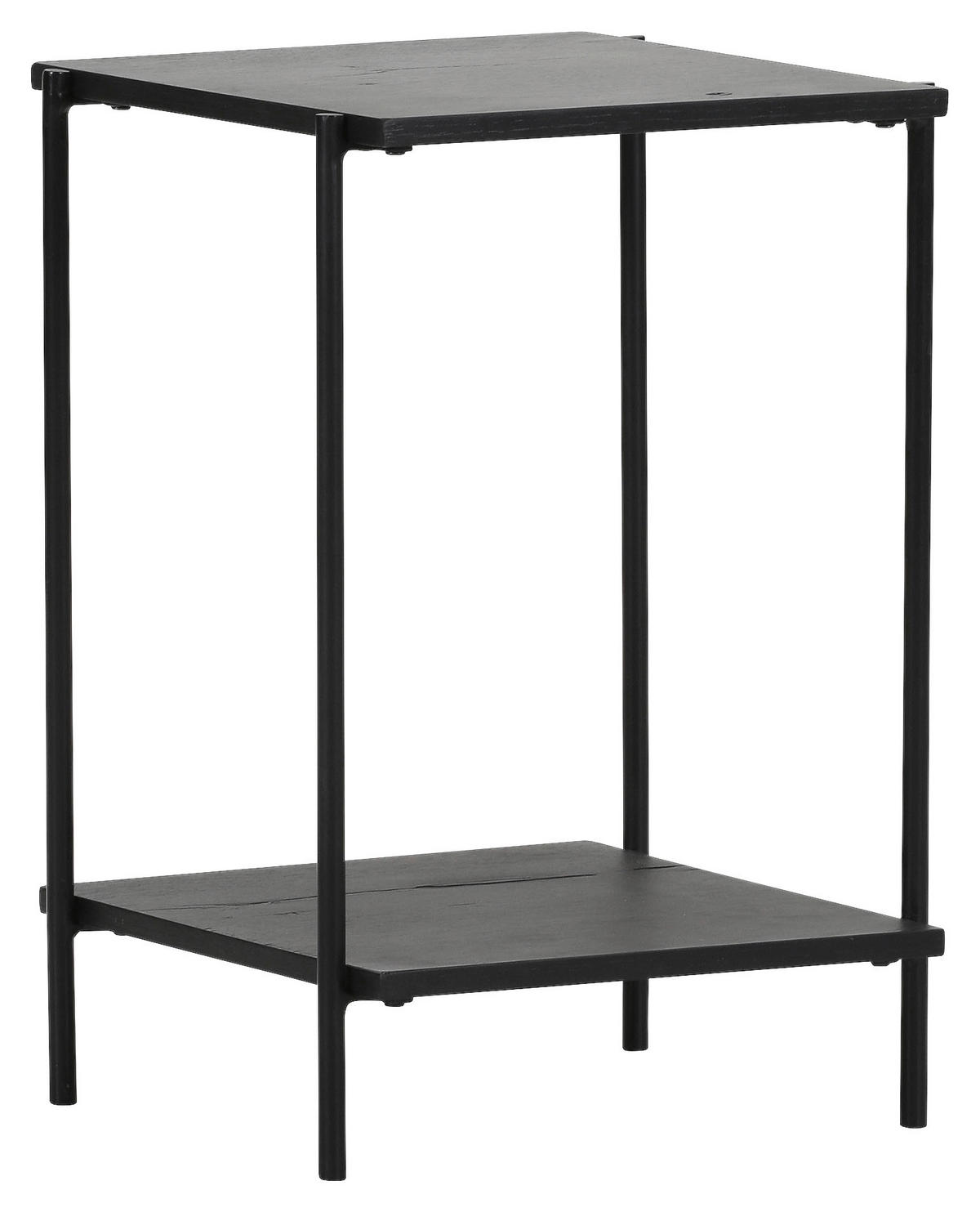 BEISTELLTISCH 40/40/60 cm Eiche furniert Schwarz quadratisch  - Schwarz, Design, Holz/Holzwerkstoff (40/40/60cm) - Landscape