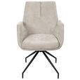 ARMLEHNSTUHL  in Schmiedeeisen Webstoff  - Beige/Schwarz, Design, Textil/Metall (58/89,5/64cm) - Novel