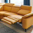 ECKSOFA in Echtleder Gelb  - Gelb/Schwarz, Design, Leder/Metall (289/239cm) - Cantus