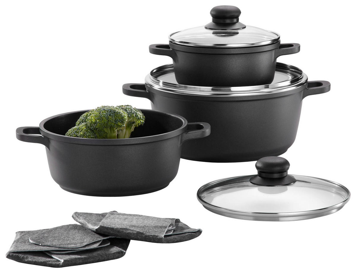 SET ŠERPI 5 delova  - prozirna/boja nerđajućeg čelika, Konvencionalno, staklo/metal - Homeware Profession.