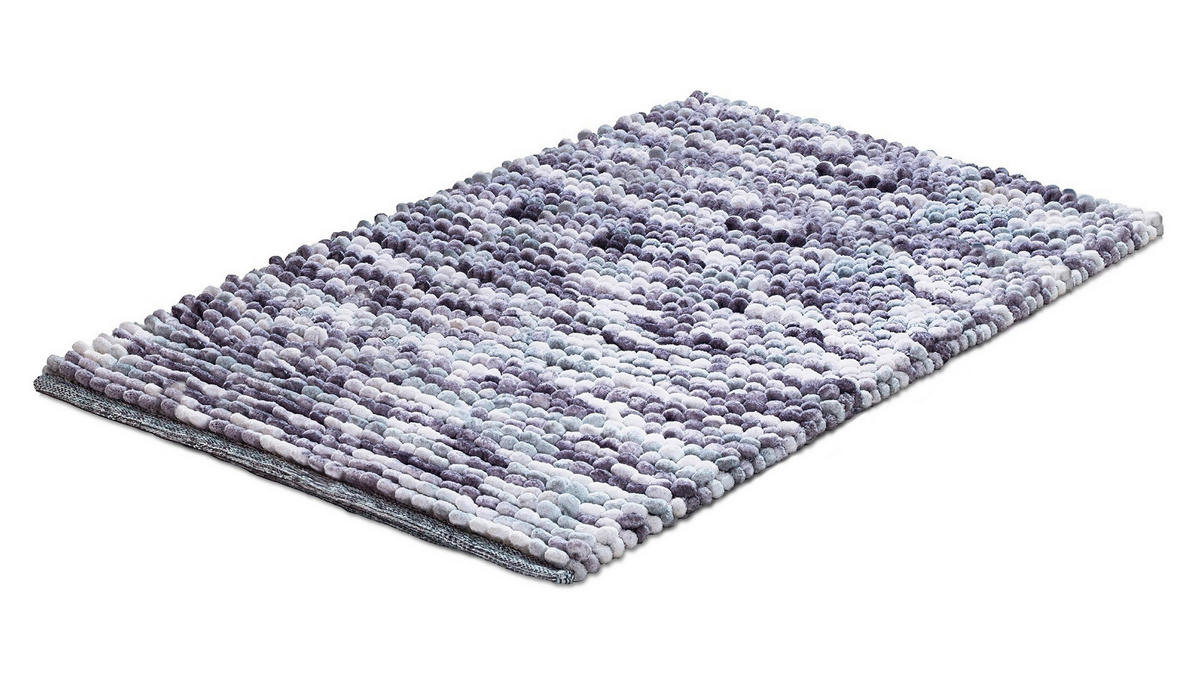 BADEMATTE Grau, Türkis 70/120 cm  - Türkis/Grau, KONVENTIONELL, Kunststoff/Textil (70/120cm) - Grund