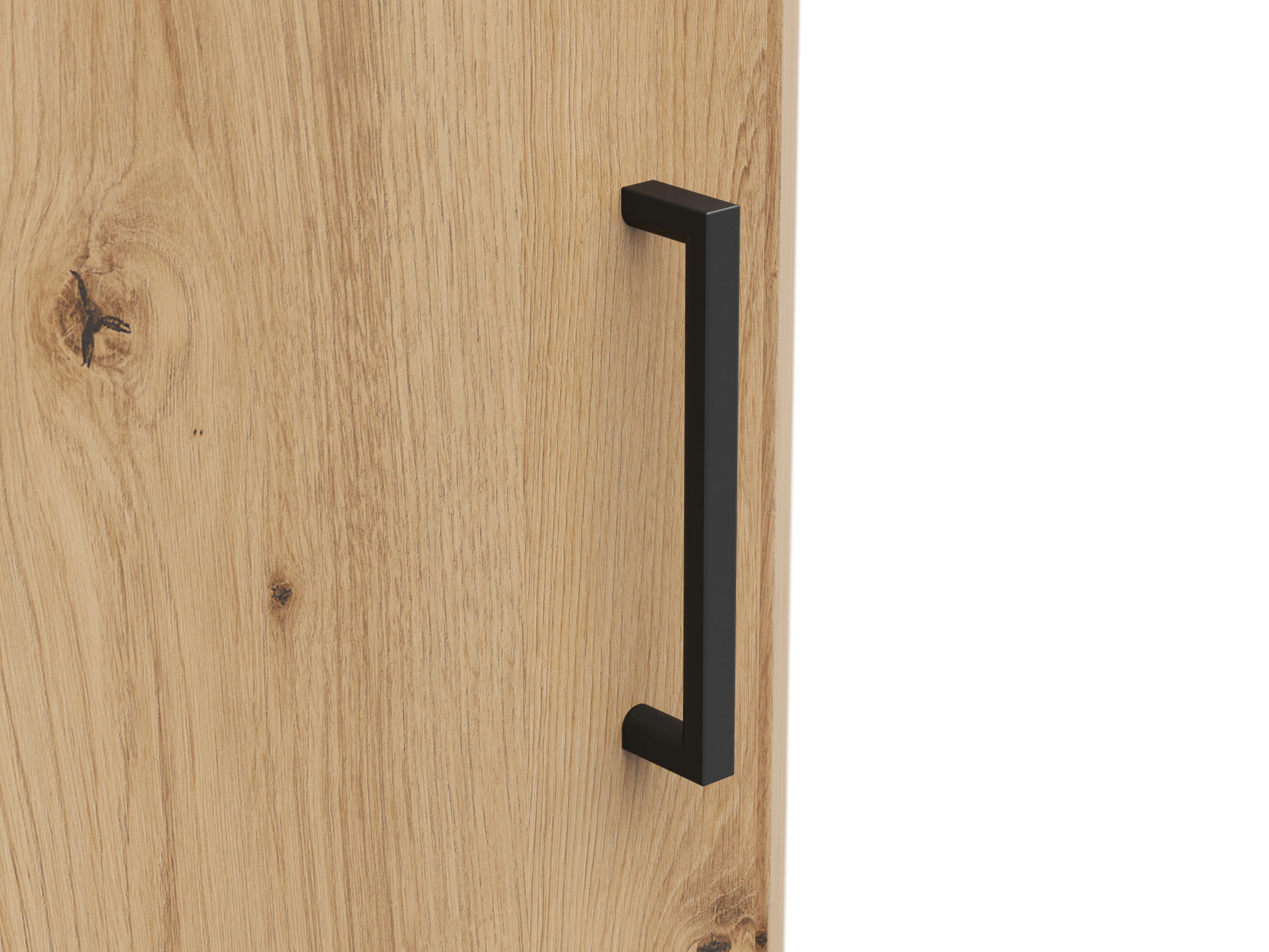 ECKSCHRANK 71,5/195/71,5 cm Eiche Artisan  - Schwarz/Eiche Artisan, MODERN, Holzwerkstoff/Kunststoff (71,5/195/71,5cm) - Carryhome